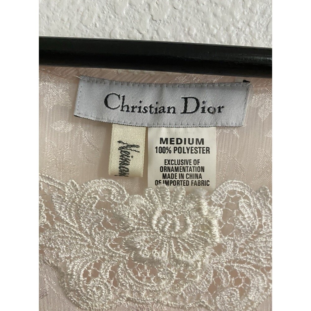 New Vintage Christian Dior Women’s Nightgown Pastel Pink M Neiman Marcus J31 - Picture 4 of 10